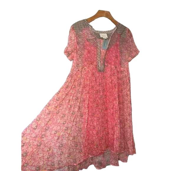 NWT MAEVE Morning Glory Hi-Low Slip Dress - Picture 5 of 8